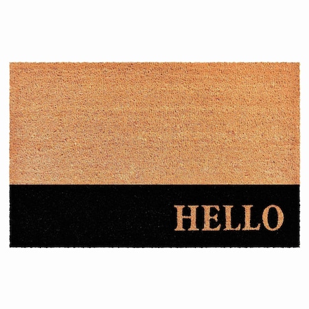 Calloway Mills Entrance Mat, Coir, Natural, Black 104863048